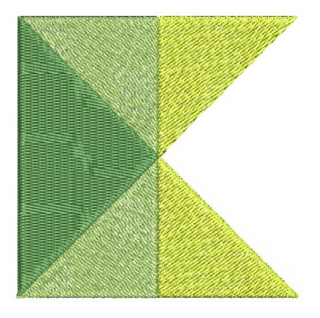Picture of AMD Prism Monogram - K Machine Embroidery Design
