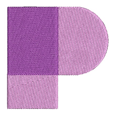 AMD Prism Monogram - P Machine Embroidery Design