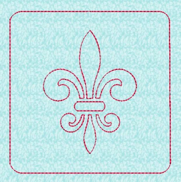 Picture of Fleur De Lis Block Machine Embroidery Design