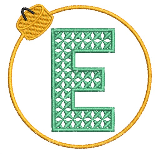Christmas Ornament E Machine Embroidery Design