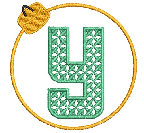 Christmas Ornament Y Machine Embroidery Design