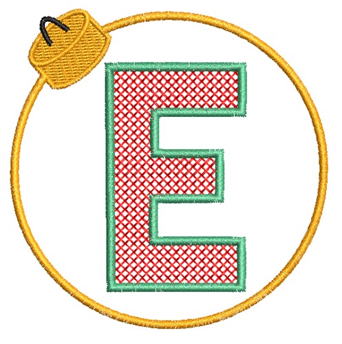 Christmas Ornament E Machine Embroidery Design