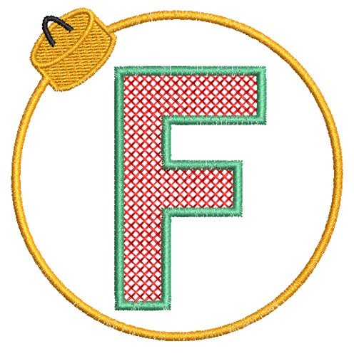 Christmas Ornament F Machine Embroidery Design