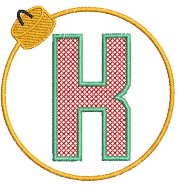 Picture of Christmas Ornament K Machine Embroidery Design
