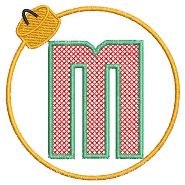 Picture of Christmas Ornament M Machine Embroidery Design