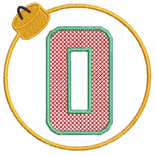 Picture of Christmas Ornament O Machine Embroidery Design