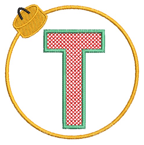 Christmas Ornament T Machine Embroidery Design