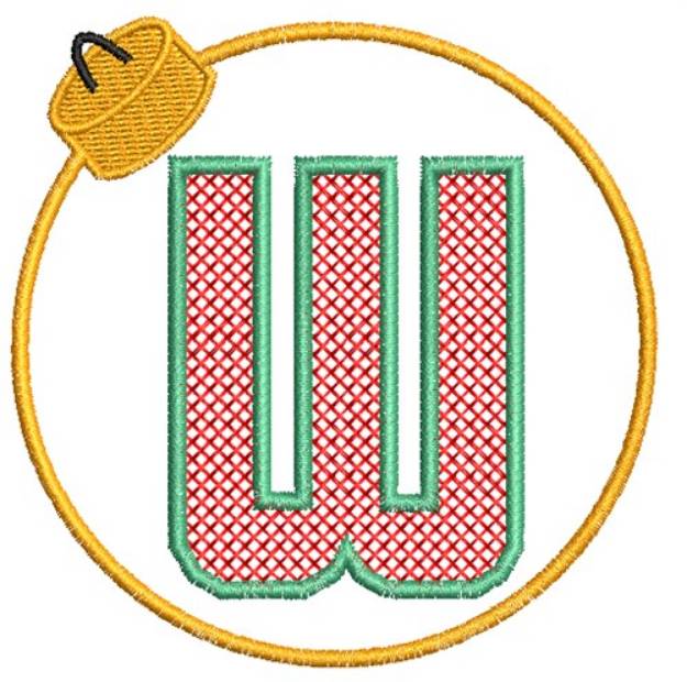 Picture of Christmas Ornament W Machine Embroidery Design