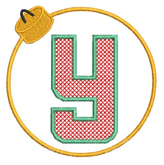 Picture of Christmas Ornament Y Machine Embroidery Design