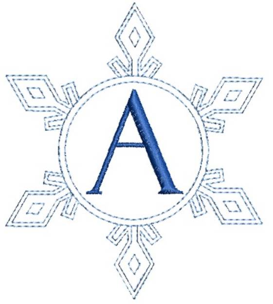 Picture of Snowflake Monogram A Machine Embroidery Design