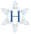 Picture of Snowflake Monogram H Machine Embroidery Design