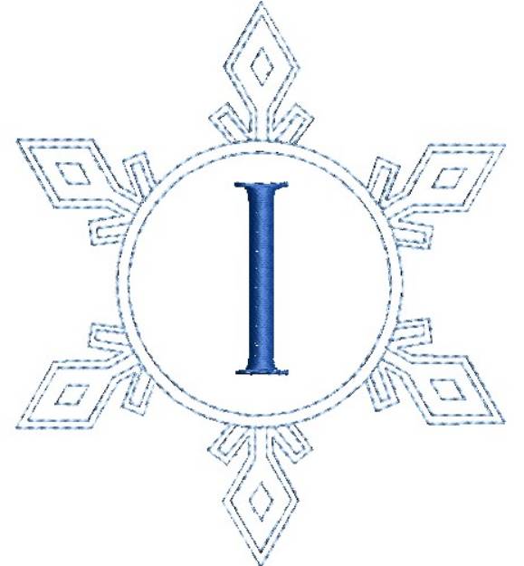 Picture of Snowflake Monogram I Machine Embroidery Design
