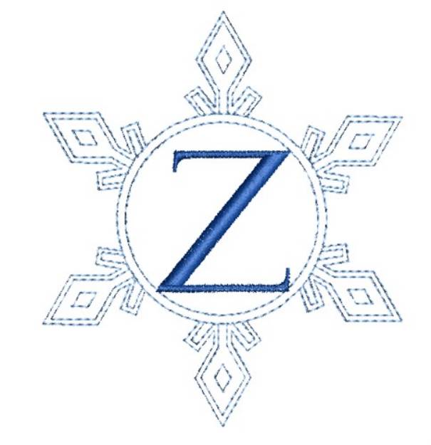 Picture of Snowflake Monogram Z Machine Embroidery Design