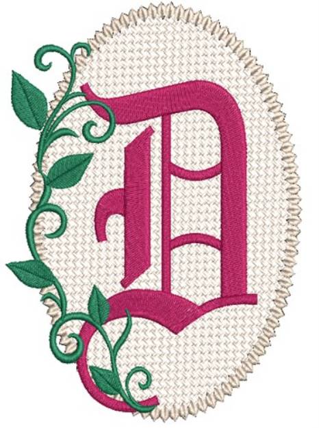 Picture of Olde English Monogram D Machine Embroidery Design