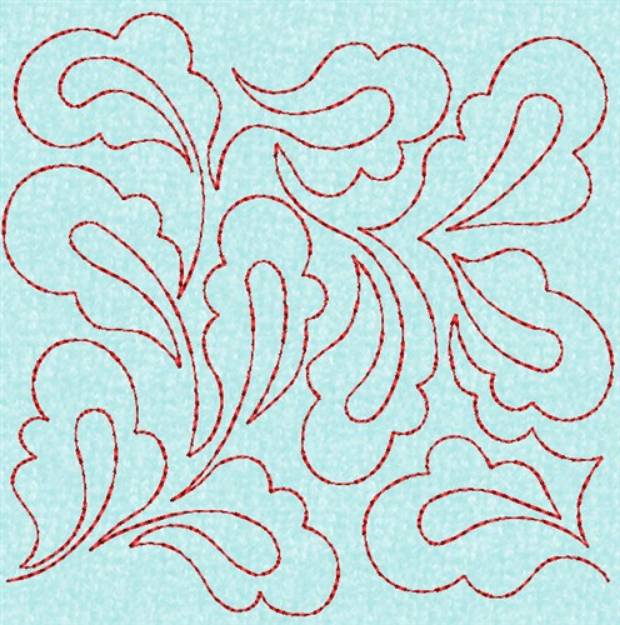 Picture of Leafy Quilt Block Machine Embroidery Design
