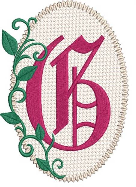 Picture of Olde English Monogram G Machine Embroidery Design