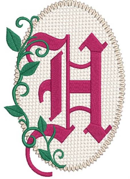 Picture of Olde English Monogram H Machine Embroidery Design