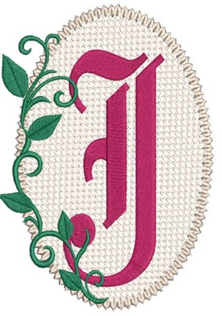 Picture of Olde English Monogram J Machine Embroidery Design