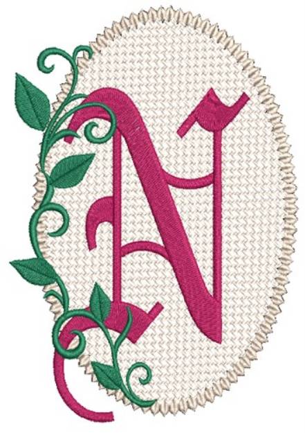 Picture of Olde English Monogram N Machine Embroidery Design