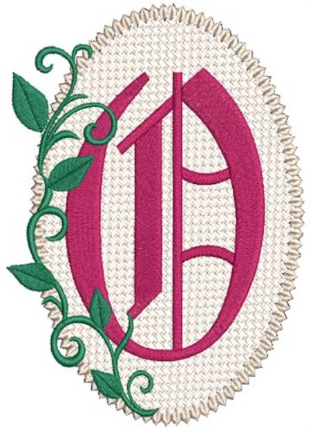 Picture of Olde English Monogram O Machine Embroidery Design