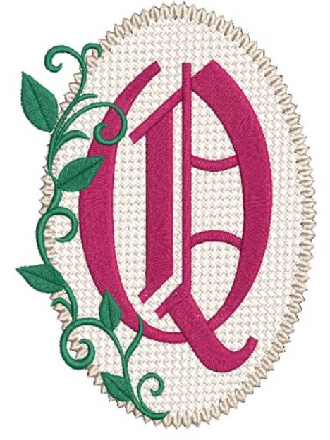 Picture of Olde English Monogram Q Machine Embroidery Design