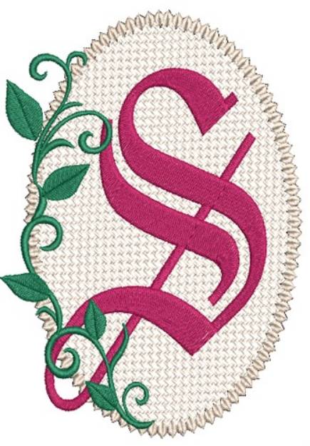 Picture of Olde English Monogram S Machine Embroidery Design