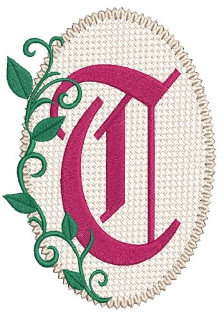 Picture of Olde English Monogram T Machine Embroidery Design