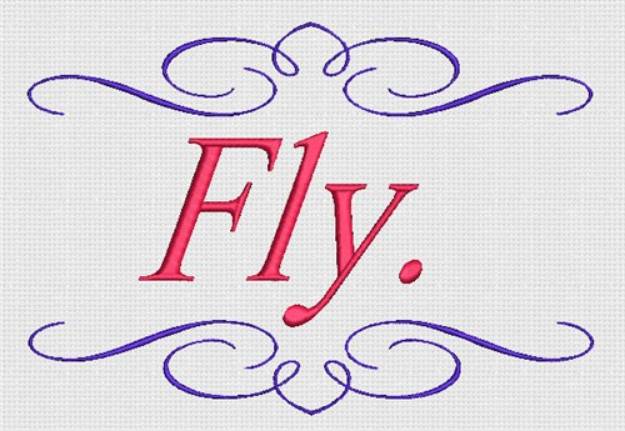 Picture of Fly Machine Embroidery Design