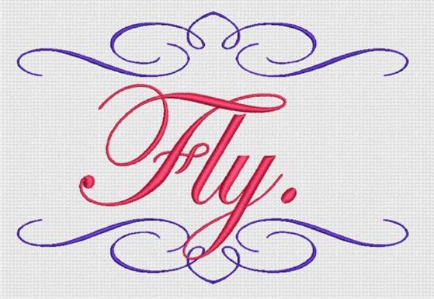 Picture of Fly Machine Embroidery Design