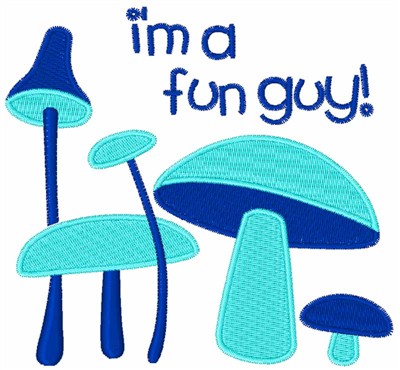 Blue Mushrooms Machine Embroidery Design
