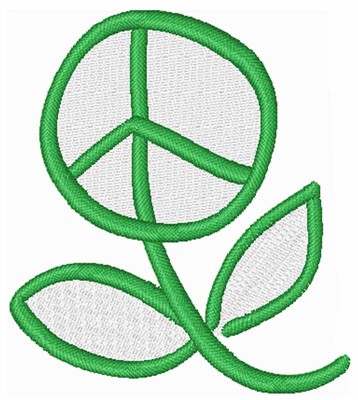 Peace Flower Machine Embroidery Design