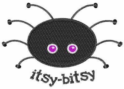 Itsy Bitsy Black Spider Machine Embroidery Design