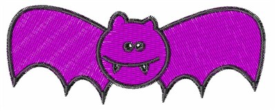 Purple Bat Machine Embroidery Design