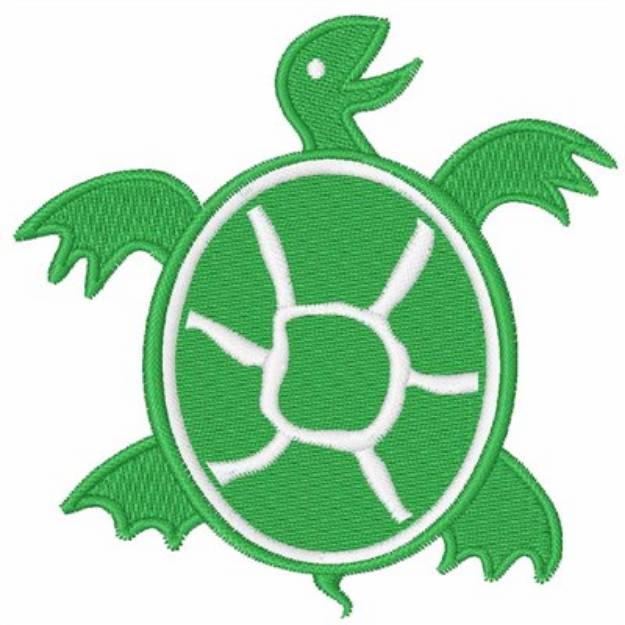 Picture of Green Turtle Machine Embroidery Design