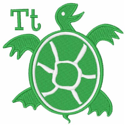 T For Turtle Machine Embroidery Design