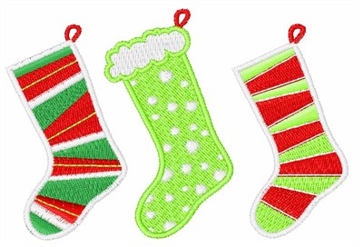 Christmas Stockings Machine Embroidery Design
