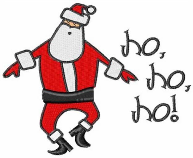 Picture of Santa Claus Ho Ho Ho Machine Embroidery Design