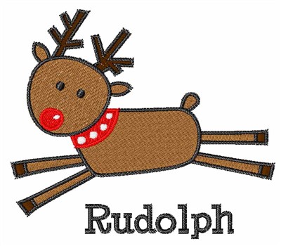 Rudolph The Reindeer Machine Embroidery Design