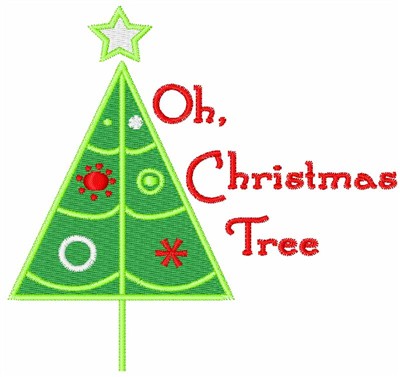 Oh Christmas Tree Machine Embroidery Design