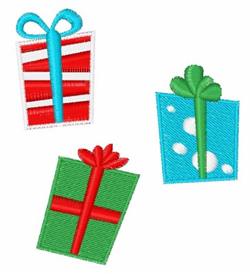 Wrapped Presents Machine Embroidery Design