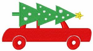 Picture of Christmas Tree Car Machine Embroidery Design