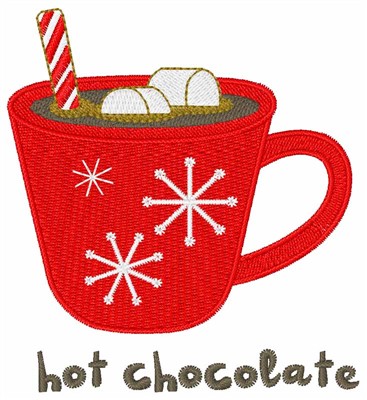 Holiday Hot Chocolate Machine Embroidery Design
