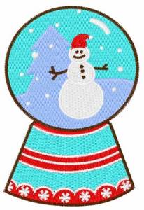 Picture of Snowman Snow Globe Machine Embroidery Design
