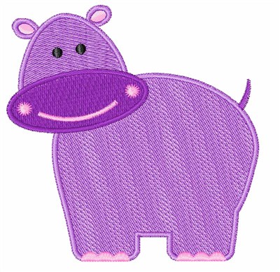 Hippo Machine Embroidery Design