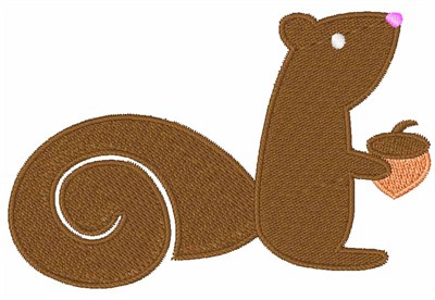 Brown Squirrel Machine Embroidery Design