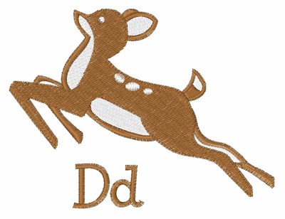 D For Deer Machine Embroidery Design