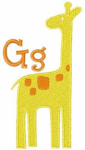Picture of G For Giraffe Machine Embroidery Design