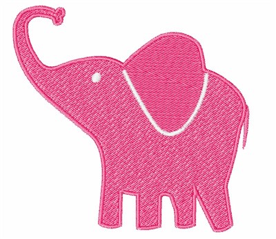 Pink Elephant Machine Embroidery Design