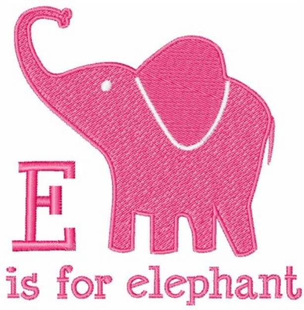 Picture of E Is For Elephant Machine Embroidery Design