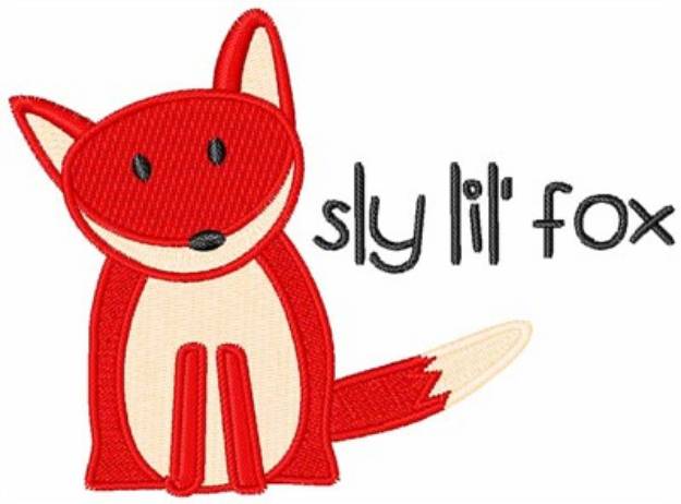 Picture of Sly Lil Fox Machine Embroidery Design